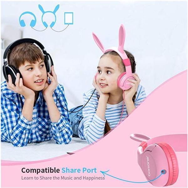 3.5mm аудио Джек связали проволокой наушники предохранения от слуха наушников 85dB (для детей)