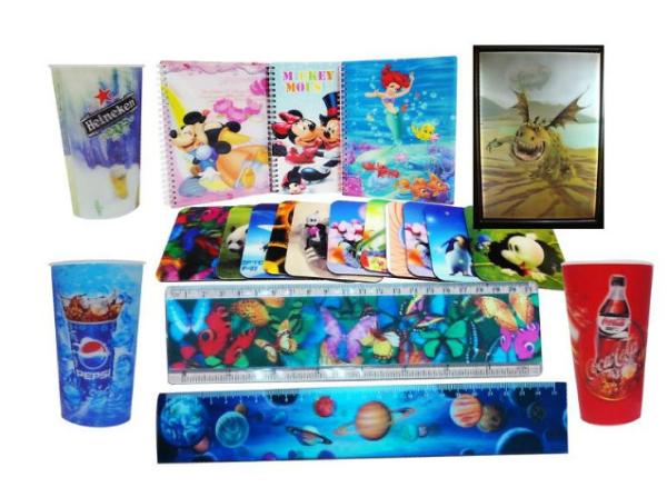 PLASTIC LENTICULAR customized shape 3d lenticular tags pp pet materical 3d motion changing printing lenticular tags