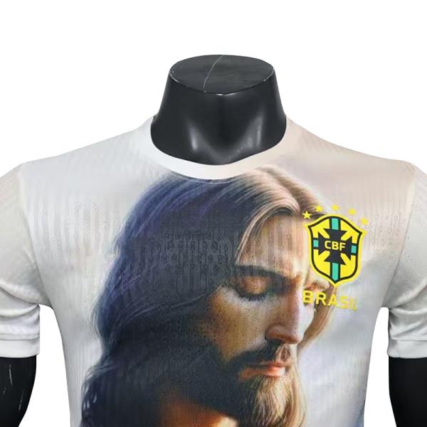Brazil White Jesus Special Edition Jersey Group Customized Exclusive Design