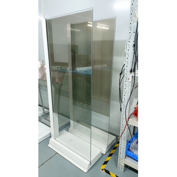 Transparent Display Stand 55 Inch Ultrathin Advertising Displays Oled Transparent Vertical Floor Stand Touch Screens