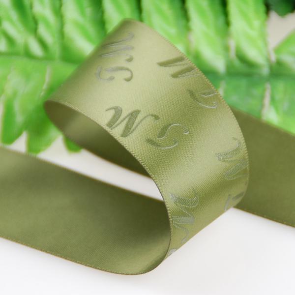 Thick Plate Plastisol Printed Satin Ribbon Durable For Fragrance Packaging