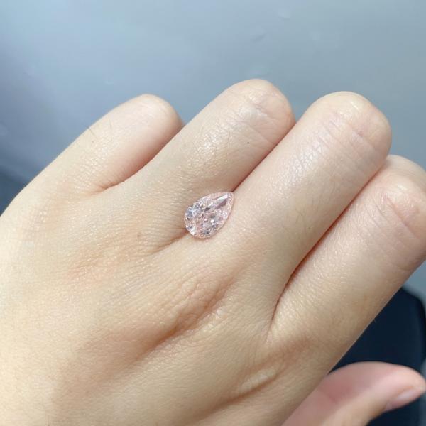 OEM 1.03Carat Lab Grown Pink Diamonds Custom Pear Shaped Polished