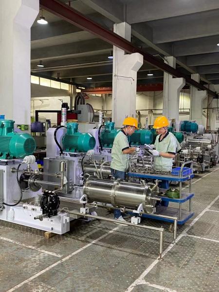Horizontal Nano Grinding Bead Mill Machine Pin Type Ex Saving For MLCC Processing