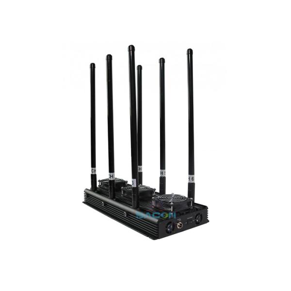 120W Powerful UAV Drone Signal Jammer with 6 Omni Glass Antennas and 300-600m