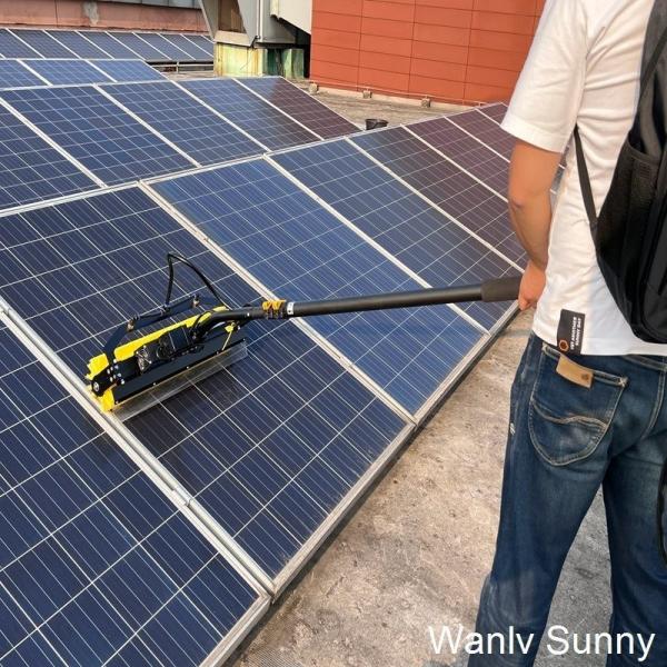 10 Cm comprimento do cabelo cabeça de fio de nylon painel solar escova de limpeza secção número 3 OEM suportado
