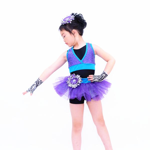 Sporty Hip Hop Dance Clothes Sequin Vest Glitter Tutu Dress With Biketard Under