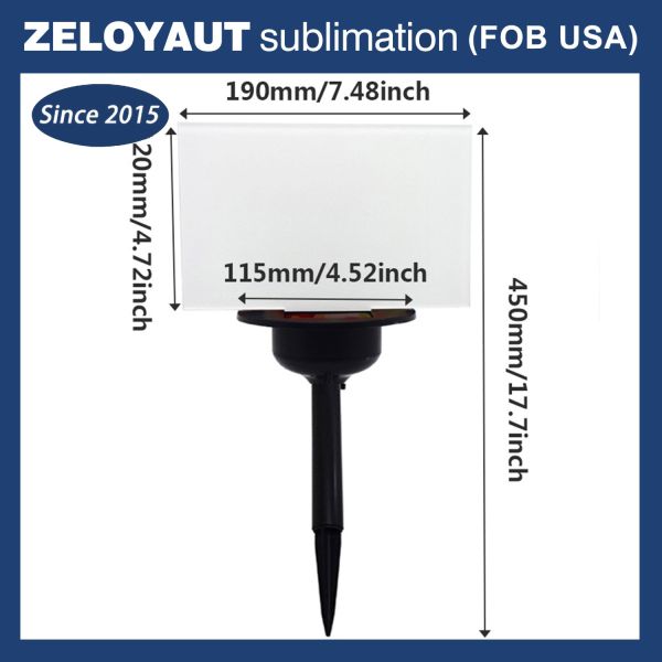 Eco-friendly Sublimation LED Solar Lamp Sign, Perfect for Outdoor Decor. Durable and Solar-powered for Sustainable Use.