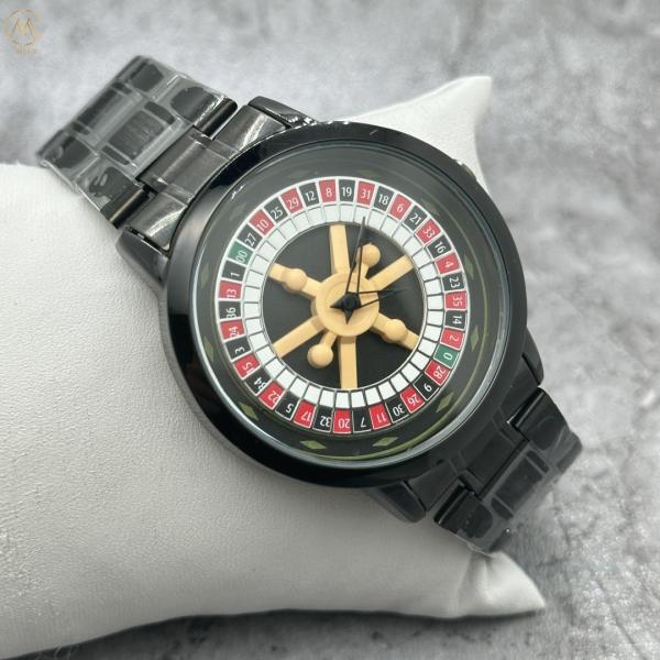 Seven Color Stainless Steel Strap Watch Quartz  Movement Analog Display Type