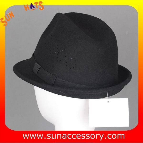 5780351 Sun Accessory customized  winner  fashion 100% wool felt fedora hats, unisex hats and caps wholesaling