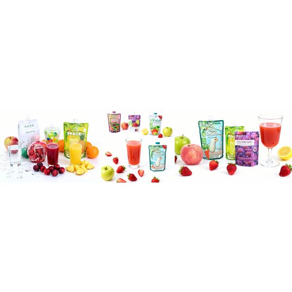 Matt Finished Printed 70g Drink Mix Juice Plastic Spout Packaging Pouch Bag