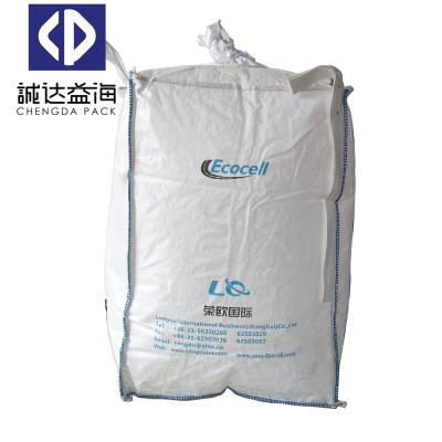 Plastic Packaging Recycled Jumbo Bag Duffle Top Spout Bottom Seam Side Loops