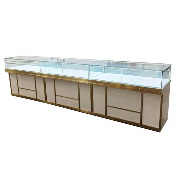 Commercial Sectional Display Furniture with LED Lights Glass Cabinet Display Showcase