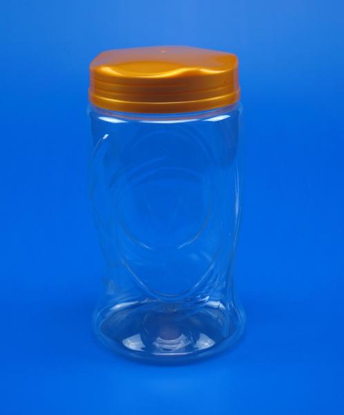 Clear Plastic Airtight Storage Jars With Screw Cover Food Grade PET Material