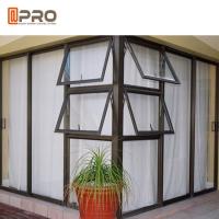 A abertura que interna da casa o dobro de alumínio de Windows do toldo moderou o lado de vitrificação claro pendurou a janela pendurada inferior da janela