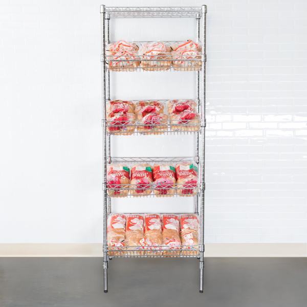 Organized Display Equipment NSF Slop Slanted Wire Shelving For Retail Shops , Offices , Catering