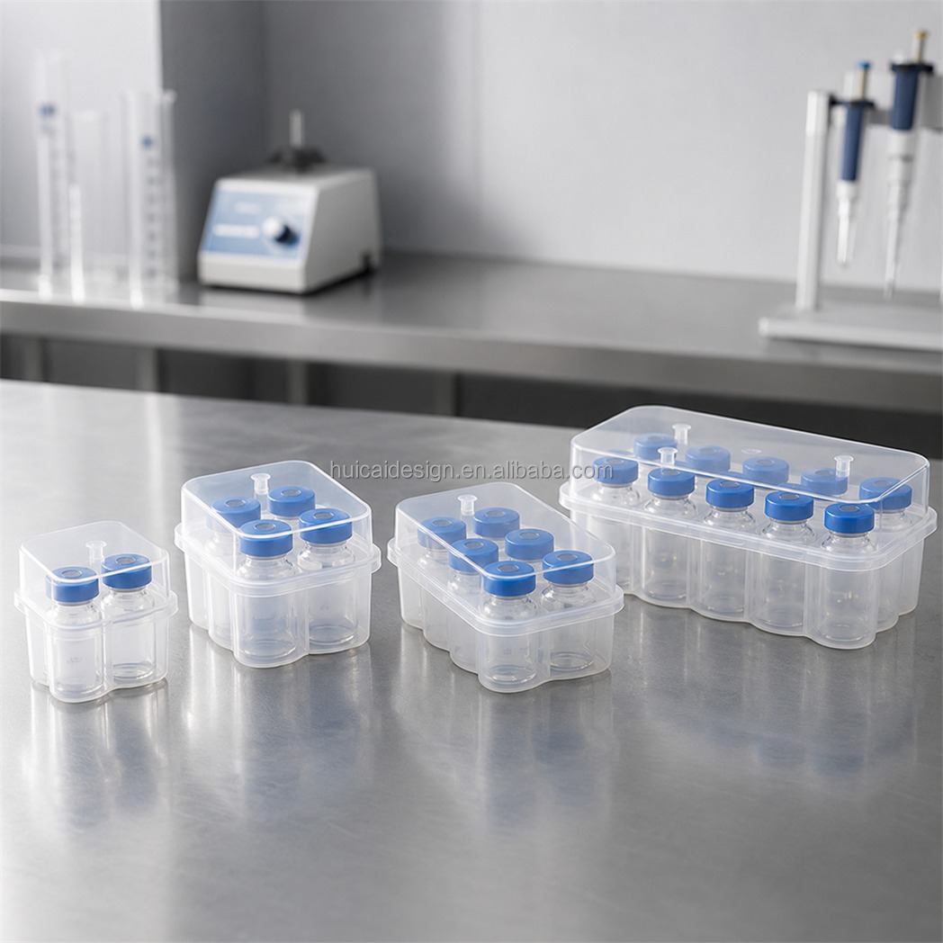Wholesale 3ml 5ml 10 ml Transparent Freeze-dried Powder Vaccine Storage Plastic Box pp Vials Box Peptide Case Container