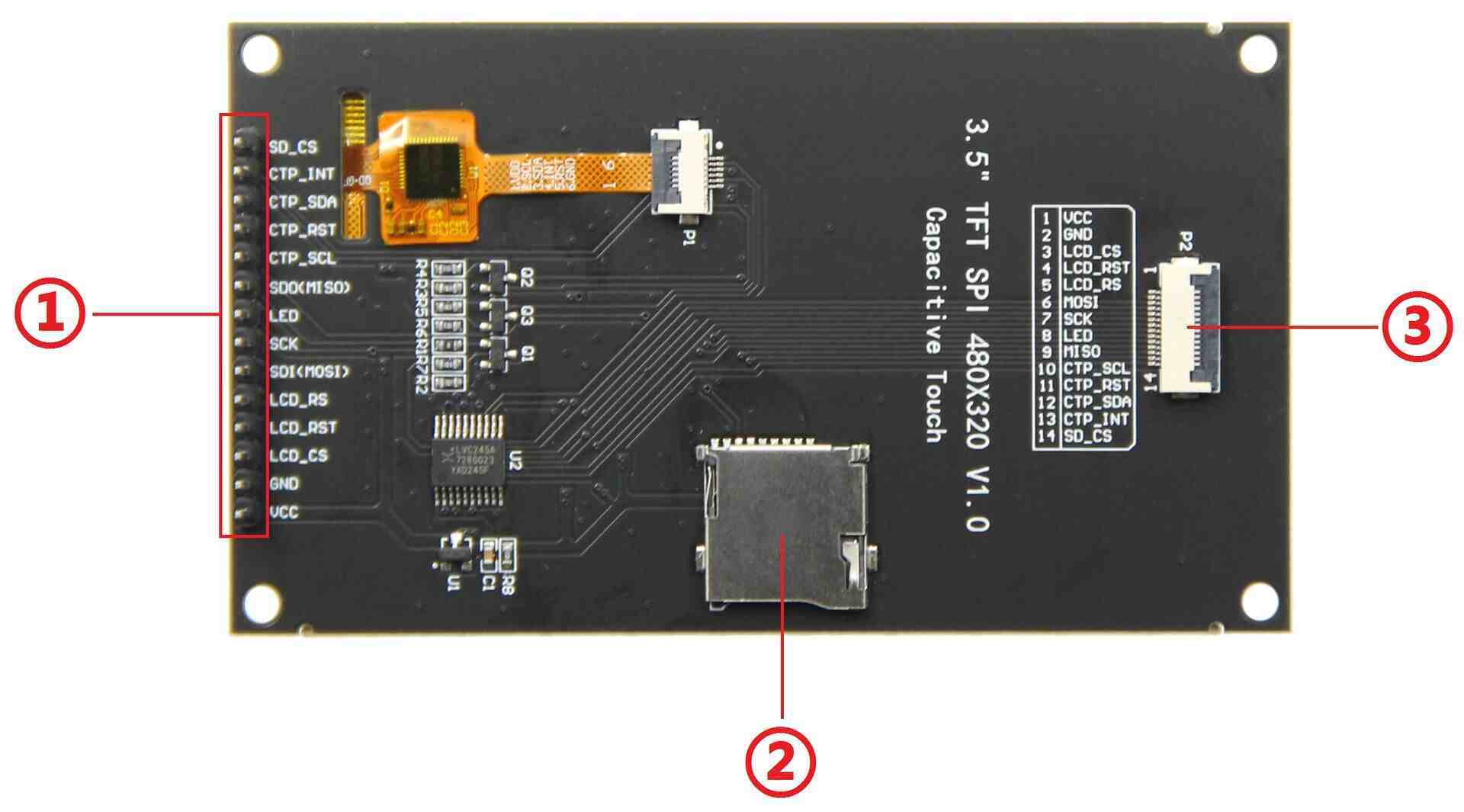 YBC035GJS-Q1 3.5-inch SPI Display with 320*480 Resolution and Capacitive Touch Screen for Embedded Applications