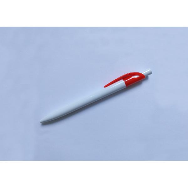White Color Simpe Plastic Ball Pen with customized or silk printing for promotion