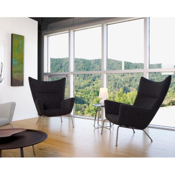 Wing chair livigroom furniture Fabric Covered Sectional hotel single Sofa with Footstool