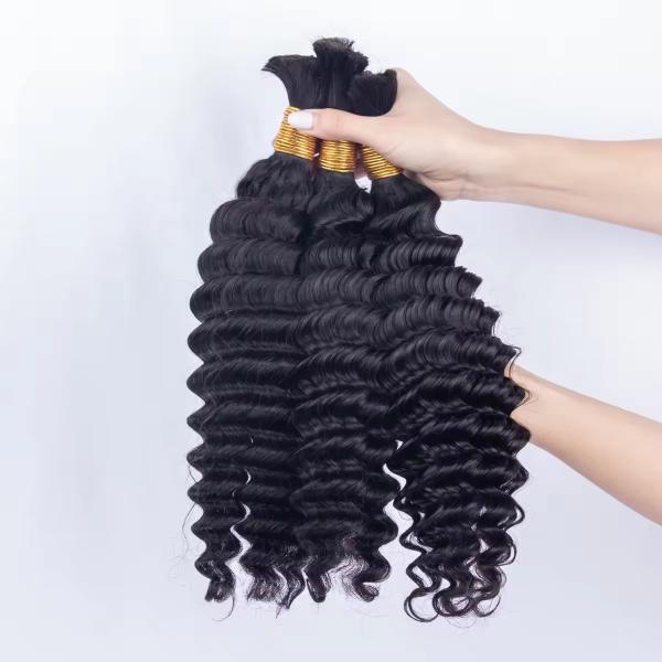 Suitable Dying Colors Afro Kinky Bulk Human Hair Extension for Braiding Virgin Hair Yes