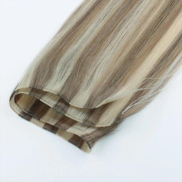100% Virgin Russian Handtied Skin Weft Double Drawn Hair 0.300kg Package Gross Weight