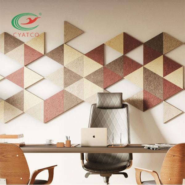 Custom PET Acoustic Panels 120-250kg/Cbm 100% Polyester Fiber Easy Self Adhesive