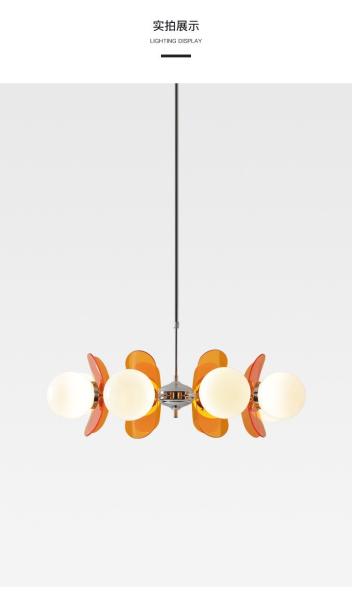 Nordic Middle Ancient Acrylic Beans Pendant Lamp Living Room Dining Room Study Restaurant lamp(WH-AP-548)