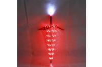 Utilisation ouverte adaptée aux besoins du client de petit manuel facile rouge de parapluie de filles 19 pouces avec la LED sur des astuces