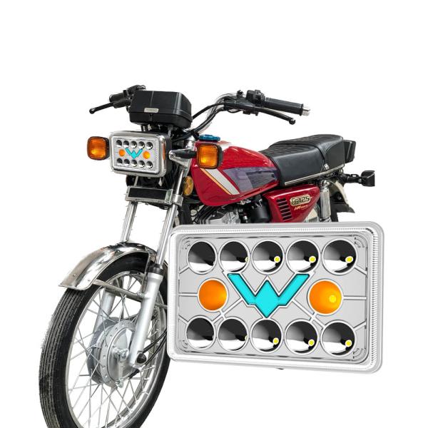 YAYE CG125 DC12V Semi-conjunto Vermelho DRL Branco Hi/Lo Beam Motor LED Far Light Durável