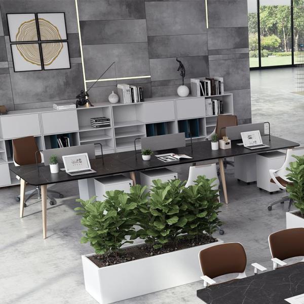 Современный персонал Деревянный исполнительный стол кабинет офисная рабочая станция комбинированный стол