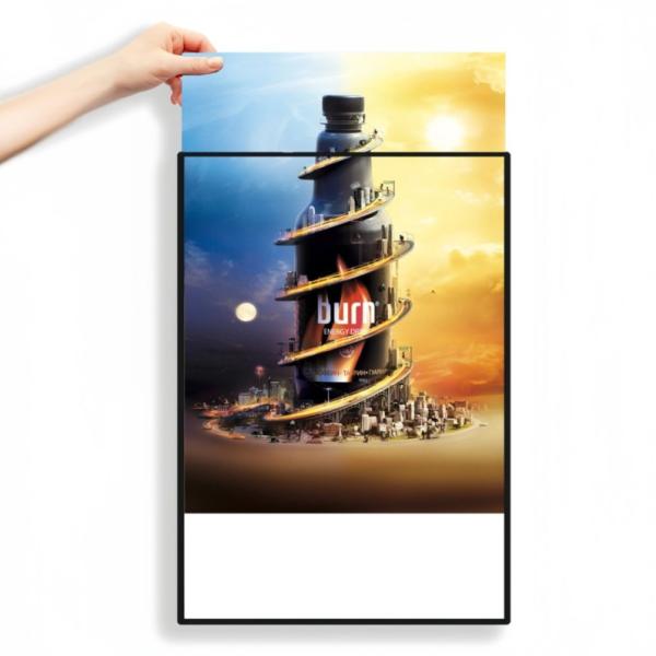 Ultra-Thin Aluminum Poster Frame Snap Glass Advertising Light Box