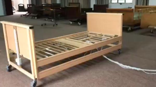 Cama de nutrição elétrica do assistência ao paciente do atuador linear da cama da assistência ao domicílio da cama do quadro de madeira