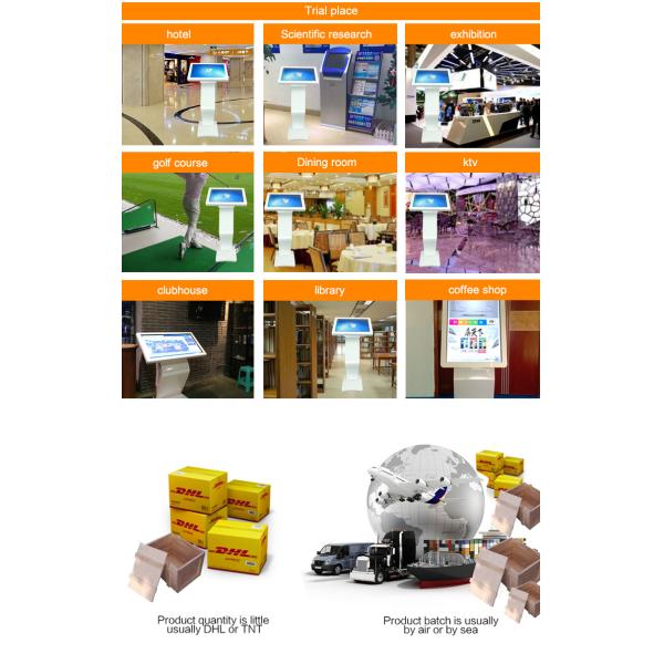 21.5 Inch Free Standing LCD Display 10 Points Capacitive Touch Screen AII In One PC Screen