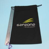 Sacs de cordon noirs de toile du logo 30x45cm d'impression