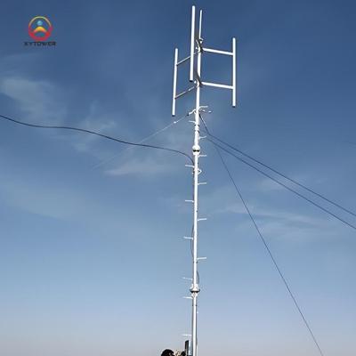 Customizable Height Roof-Top Guyed Mast Single Tube Tower for Telecommunication