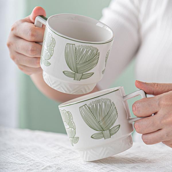 Presentes de Negócios elegantes chá verde decal xícaras e pratos para o chá da tarde Inglês