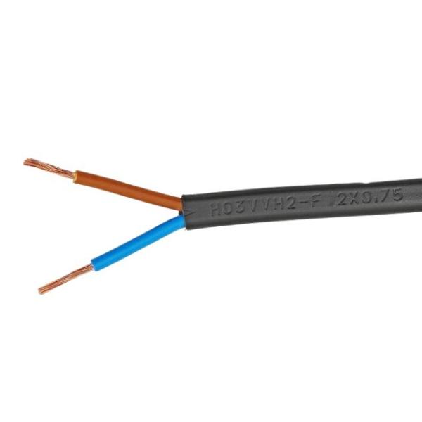Electric Material Multicore Cable Hd3vvh2 f with 2 Cores Copper Conductor Electrical Wires 0.5mm2 0.75mm2 Sq