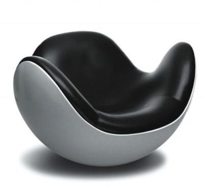 Designer Fiberglass Shell Leather Lounge Leisure Placentero Ball Chair