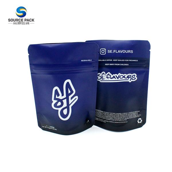 Fermeture à glissière étanche à l'humidité sacs d'emballage de mauvaises herbes Logo personnalisé gravure d'impression à l'odeur étanche Mylar