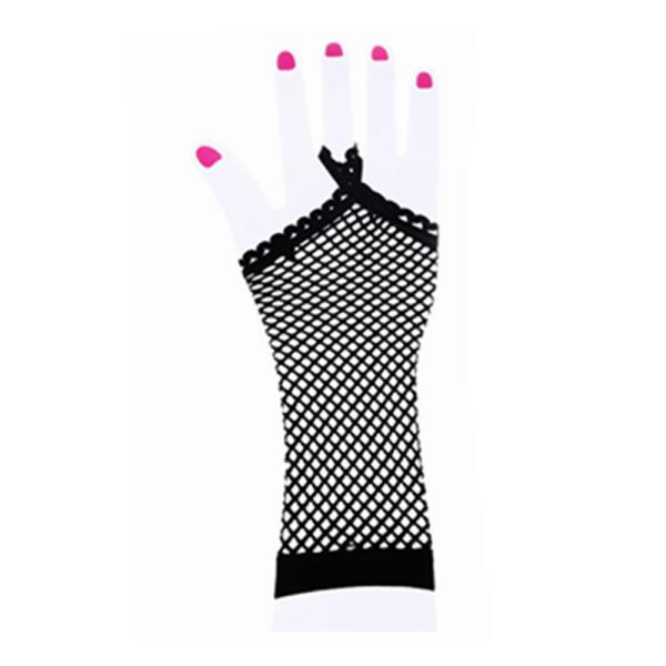 Sensational Ballroom Dance Accessories Black Mesh Fingerless Gloves For Women