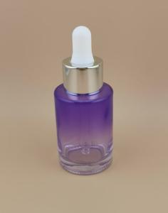 New Design Clear Gradual Change Purple Smooth Round Dropper Bottle K-GBL30 for