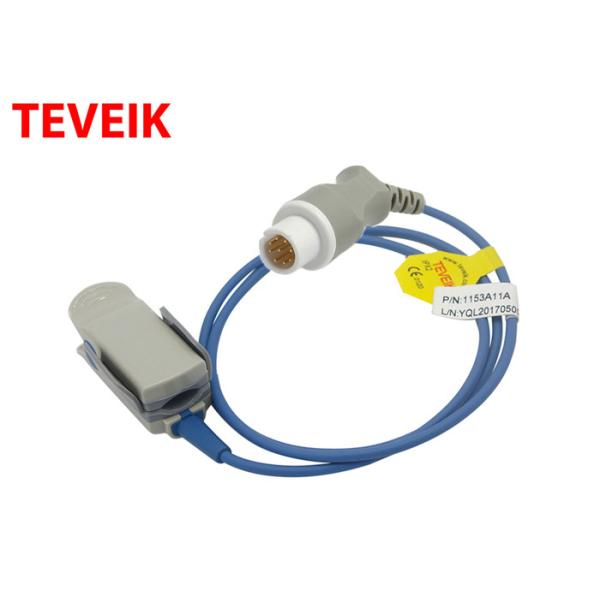 Adult Finger Clip Pulse Oximeter Probe Round 9 Pin For Medical Equipment