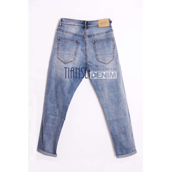 160cm-168cm Anti Static Twill Woven Denim Jeans Fabric Cloth Cotton Polyester Spandex