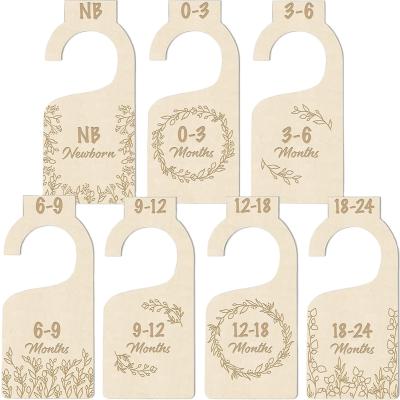 Wooden Baby Monthly Milestone Cards Wooden Baby Closet Dividers  Nursery Gifts for Newborn Girl and Boys Baby's First