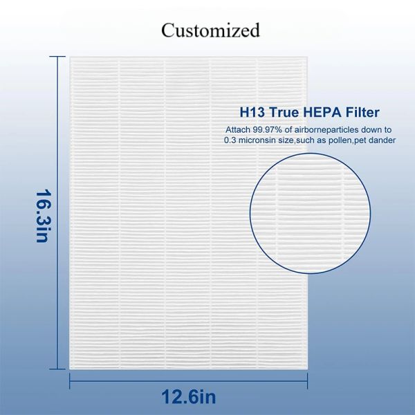 True HEPA and Activated Carbon Air Purifier Filter with Customizable Size for Smoke Dust and Odor Elimination