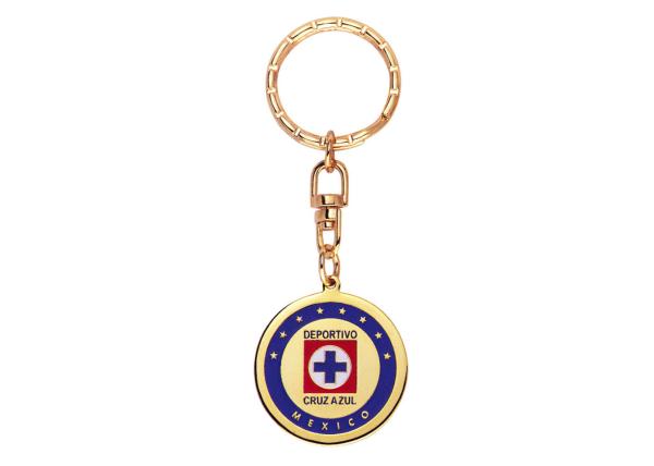 High Quality Iron or Brass or Copper Metal Stamping Promotional Keychain with Soft Enamel