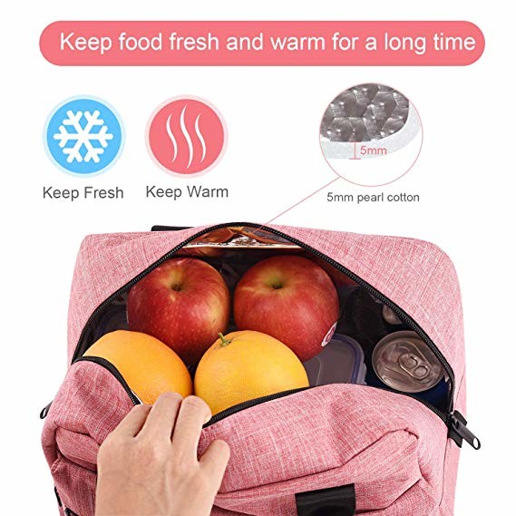 Soft Sided Insulated Cooler Tote Bags For Outdoor Camping / Beach Pink Color