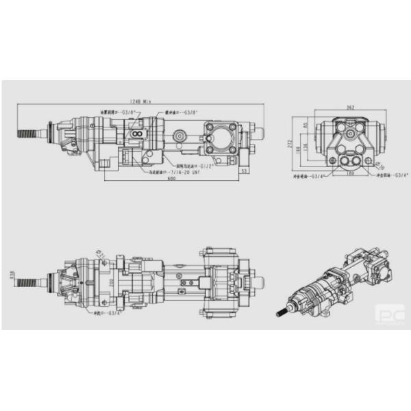 Сверлить утеса T51 оборудует 30kW YDH 300 вниз с апертуры 115mm отверстия максимальной