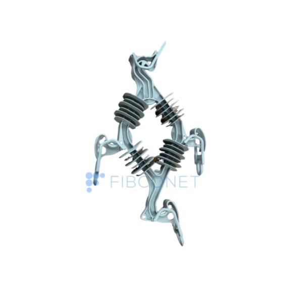 Aplicar el cable Diámetro 3-8 mm Clampada de tensión de fibra con ganchos del hipocampo Clampada de alambre en negro