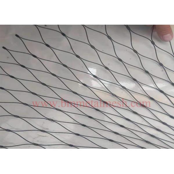 Black Oxide Stainless Steel Wire Rope Net 304 316 Hand Woven Flexibe